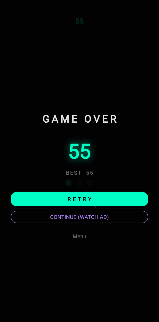 High score screen