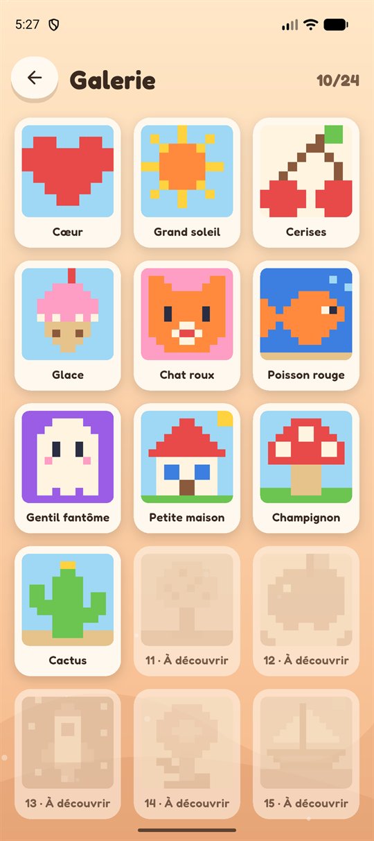 Galerie des images pixel-art collectionnées